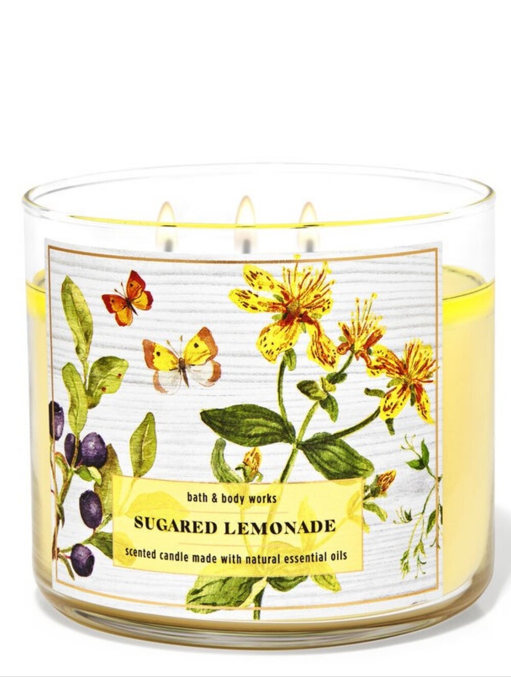 NEW Bath & Body Works Sugared Lemonade 3-Wick Candle 14.5 oz